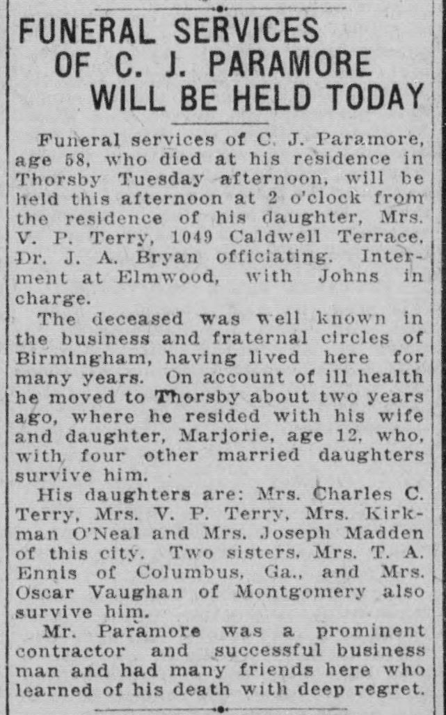 C.J. Paramore obituary